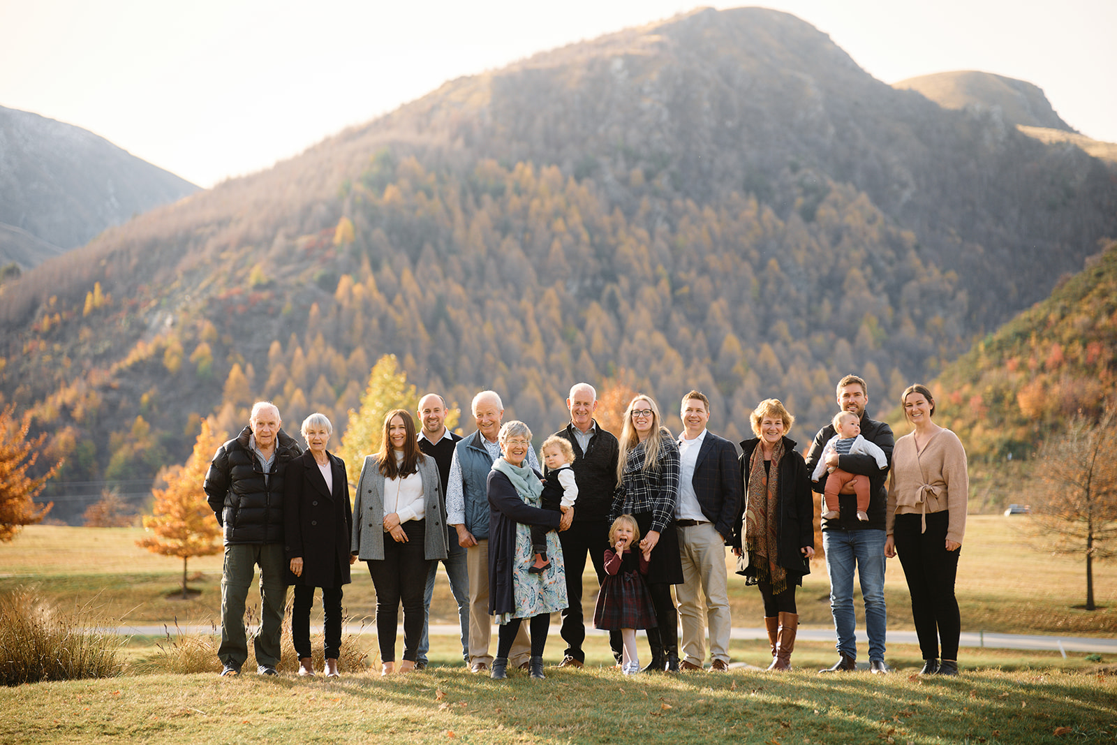 Autumn family photoshoot Arrowtown Queenstown